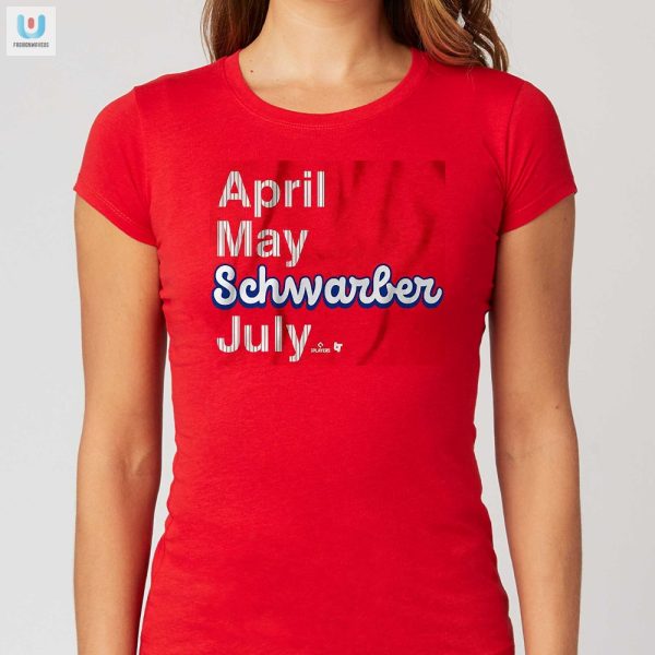 Score Big Laughs With The Kyle Schwarber July Shirt fashionwaveus 1