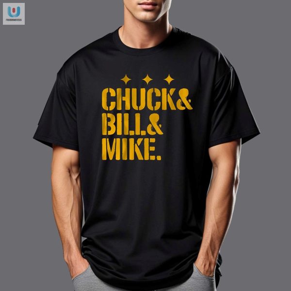 Score Big Laughs Pittsburgh Football Chuck Bill Mike Tee fashionwaveus 1