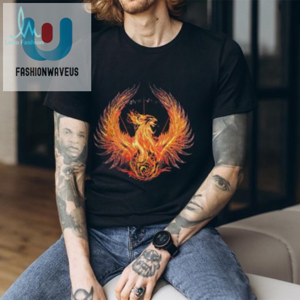 Get Fired Up Hilarious Fire Phoenix Graphic Tee