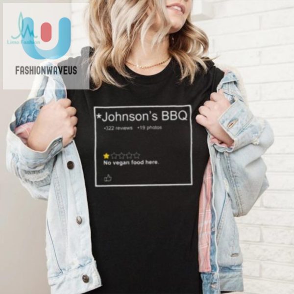 Funny Johnsons Bbq Shirt No Vegans Allowed One Star Review fashionwaveus 1