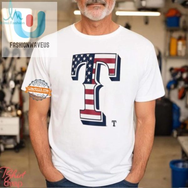Patriotic Texas Rangers Tshirt Stars Stripes And Smiles fashionwaveus 1