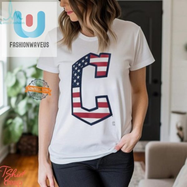 Get Patriotic With A Cleveland C Hilarious Usa Flag Shirt fashionwaveus 1 2