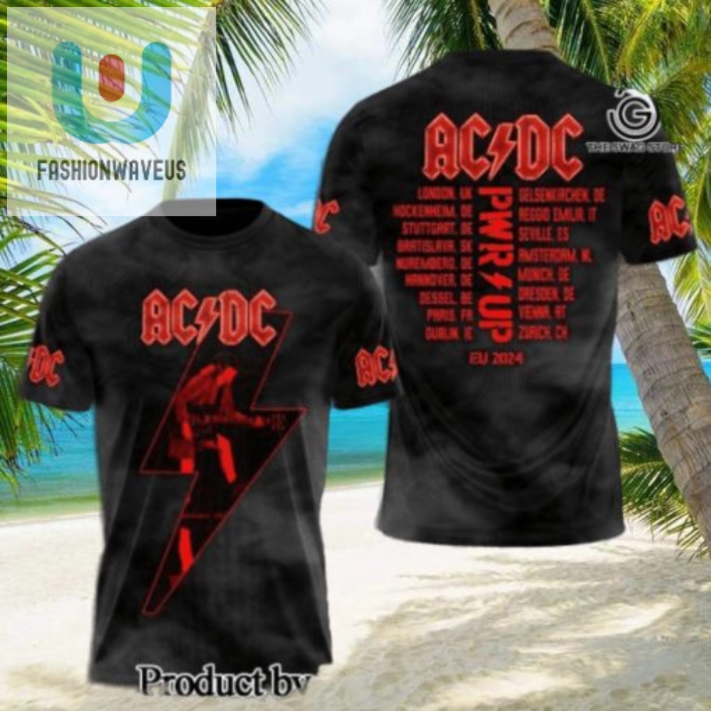 Rock On Fashionably Hilarious Ac Dc Allover Shirt 4333