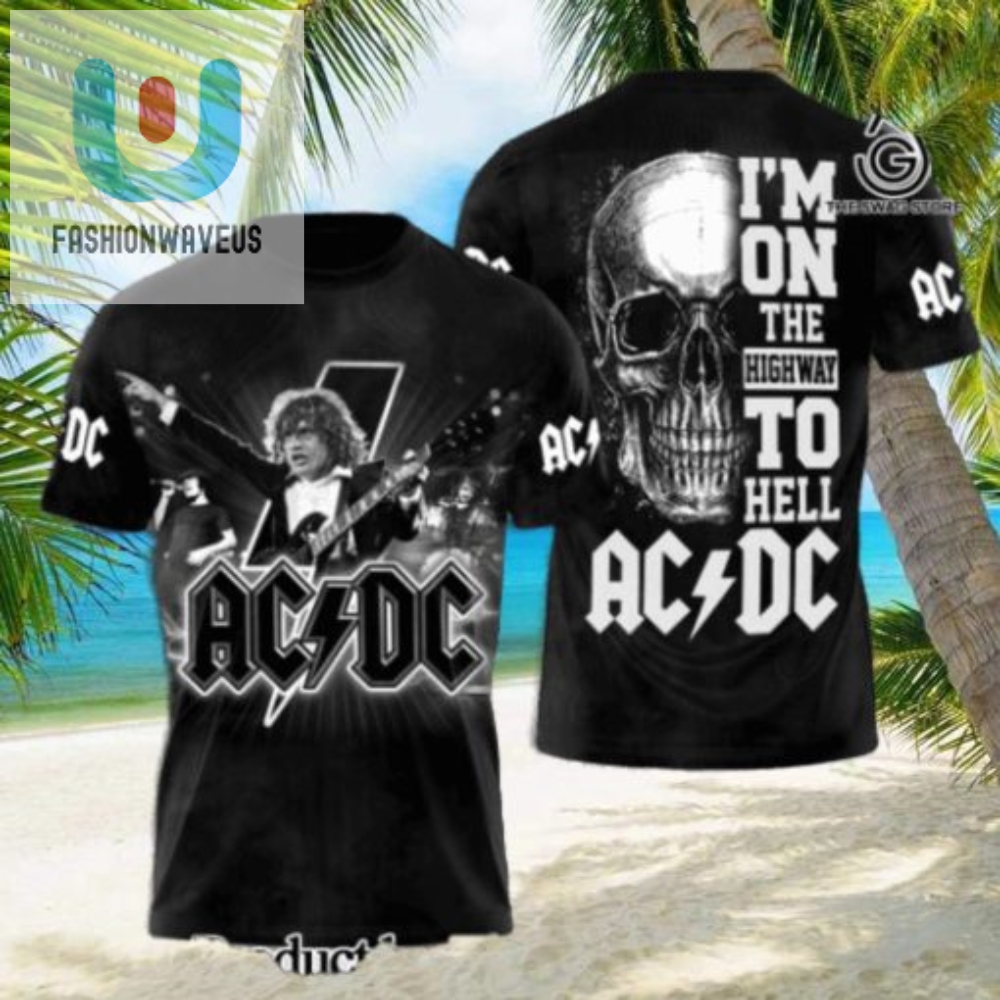Rock Out Loud Hilarious Ac Dc Allover Print Shirt 6084