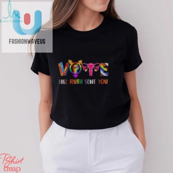 Vote Like Ruth Sent You Retro Uterus Tee Quirky Bold fashionwaveus 1