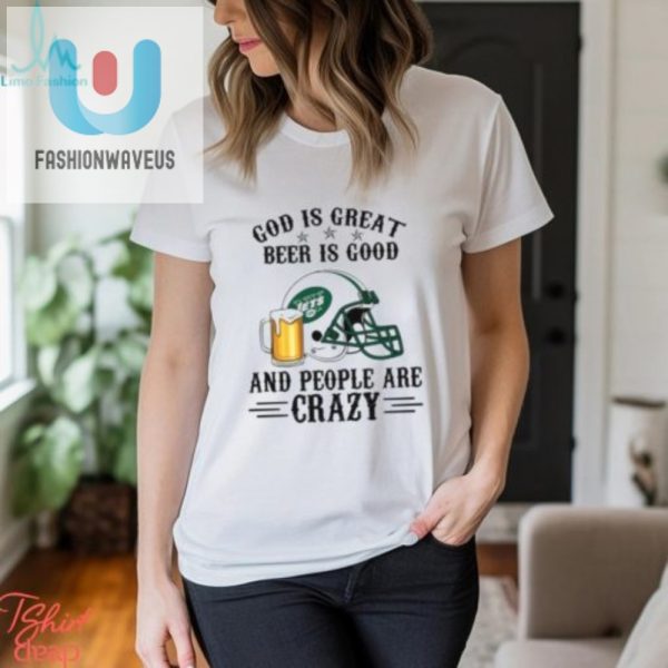 Crazy Cool Jets Shirt God Beer Football Fun fashionwaveus 1