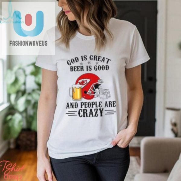 Chiefs Shirt Faith Beer Crazy Fun Perfect Game Day Tee fashionwaveus 1