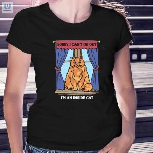 Funny Inside Cat Shirt Sorry Im An Indoor Kitty fashionwaveus 1 1