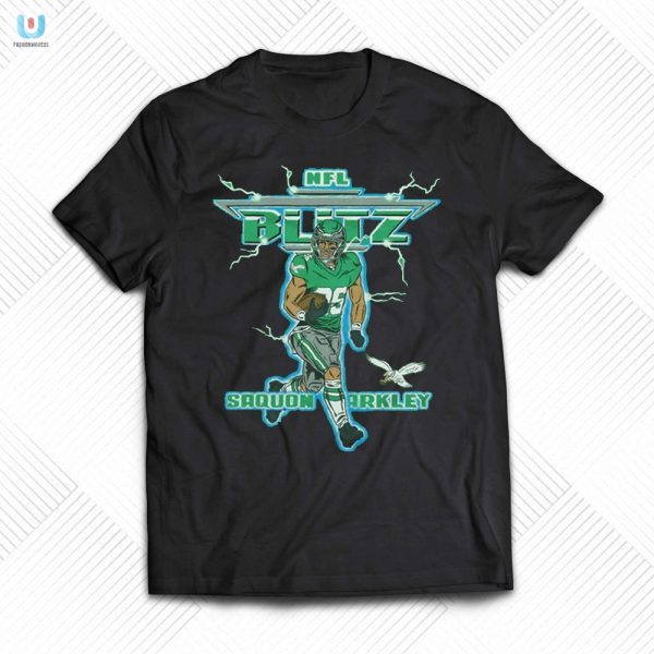 Score Big Laughs Nfl Blitz Eagles Saquon Barkley Tee fashionwaveus 1