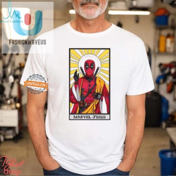 Deadpool Jesus Tarot Shirt Hilarious Wolverine Crossover Tee fashionwaveus 1 2