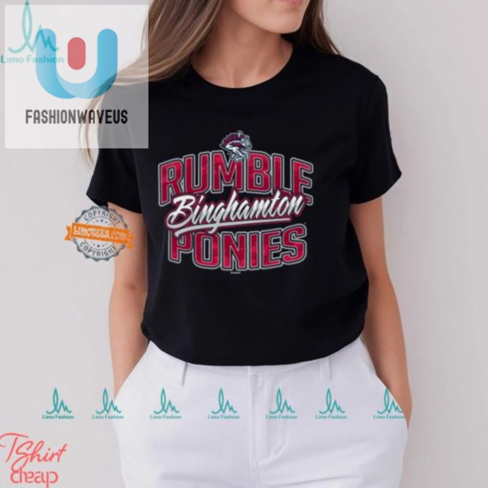 Get Horsey Laughs With Binghamton Rumble Ponies Logo Shirt