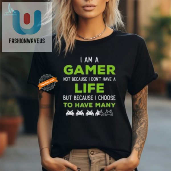 Funny Gamer Tshirt Choose Many Lives Not One fashionwaveus 1