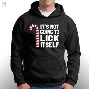 Funny Its Not Going To Lick Itself Xmas Candy Cane Tshirt fashionwaveus 1 2