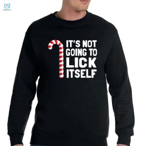 Funny Its Not Going To Lick Itself Xmas Candy Cane Tshirt fashionwaveus 1 3