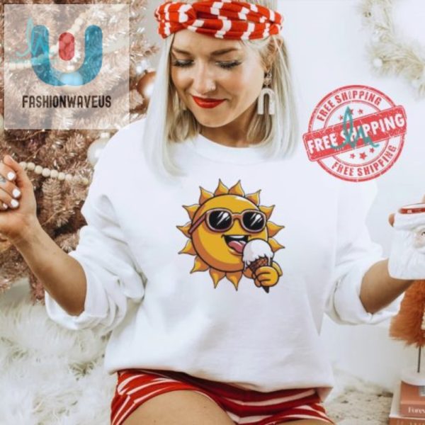 Chill Out Funny Siun Eating Ice Cream Summer Art Tee fashionwaveus 1