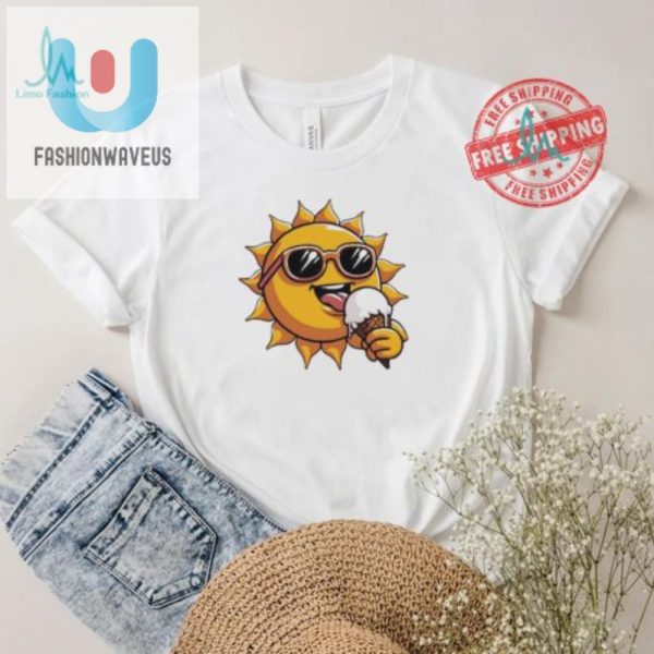 Chill Out Funny Siun Eating Ice Cream Summer Art Tee fashionwaveus 1 1