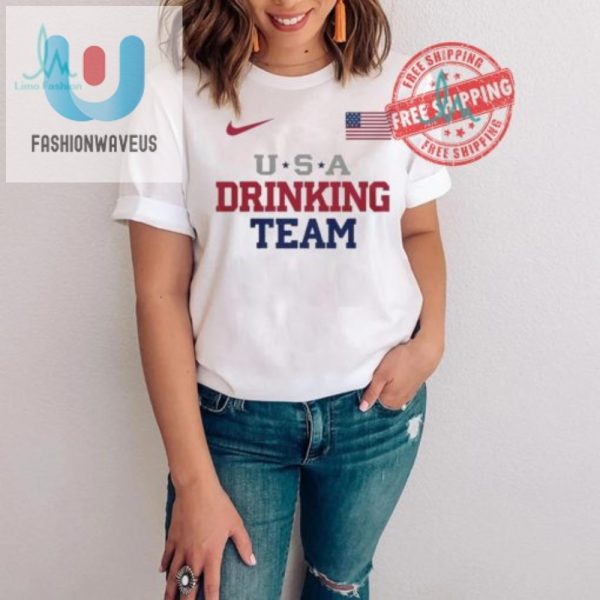 Funny Usa Drinking Team Nike Shirt Paris Olympics 2024 fashionwaveus 1 3