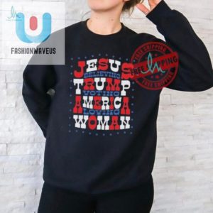 Retro Jesustrumpamerica Tee For Funny Fierce Women fashionwaveus 1 1