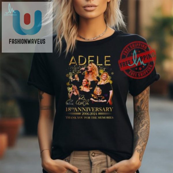 Lol Adele 18Th Anniversary Tee Memories Signature 20062024 fashionwaveus 1