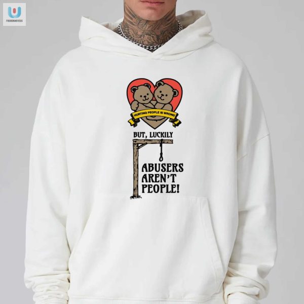 Unique Funny Antiabuse Shirt Hurting People Is Wrong fashionwaveus 1 2