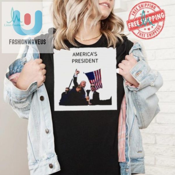 Trumps Fist In Air Tee Hilarious Unique Official Shirt fashionwaveus 1 2