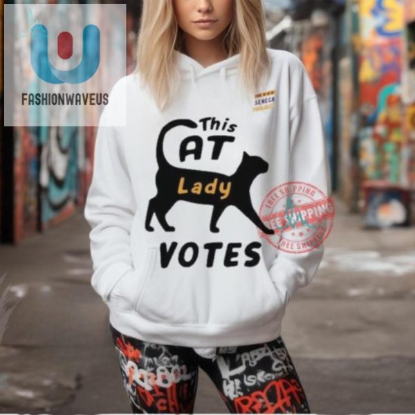 Funny This Cat Lady Votes Seneca Tee Unique Quirky fashionwaveus 1 1