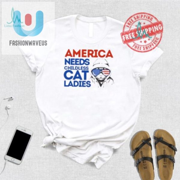 Funny Childless Cat Lady Kamala Harris 2024 Tshirt fashionwaveus 1 2