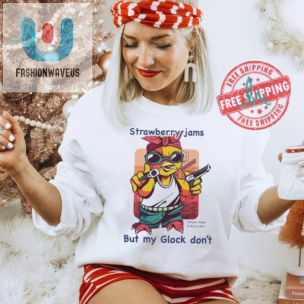 Jurassic Bawk Shirt Hilarious Chicken Strawberry Jam Tee fashionwaveus 1 3