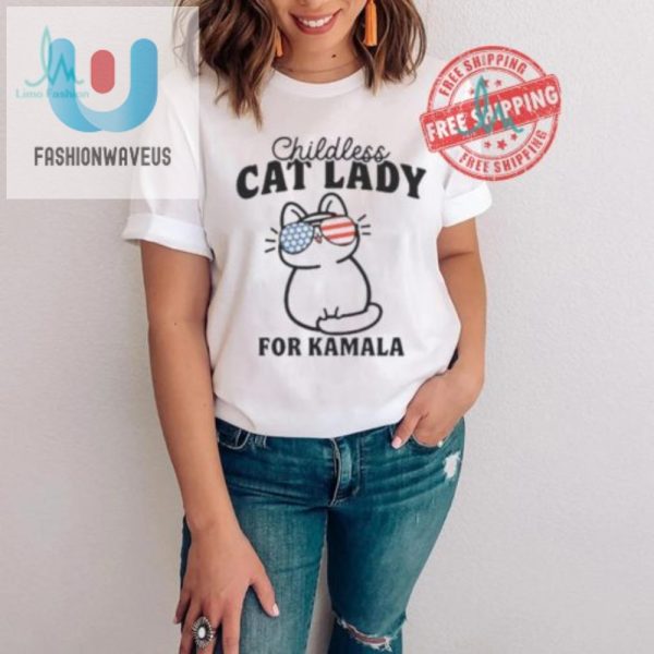 Funny Cat Lady For Kamala 2024 Shirt Pro Democracy Tee fashionwaveus 1