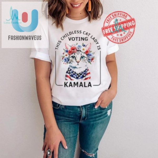 Funny Cat Lady For Kamala 2024 Shirt Unique Election Tee fashionwaveus 1