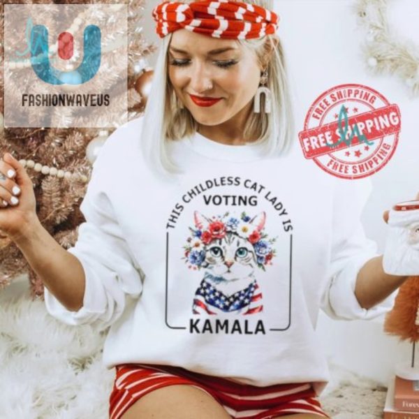 Funny Cat Lady For Kamala 2024 Shirt Unique Election Tee fashionwaveus 1 3