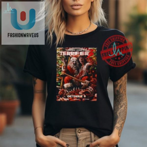 Get Terrified Damien Leones Terrifier 3 Tee For 2024 fashionwaveus 1