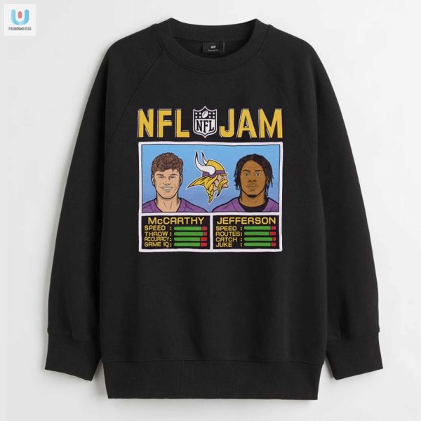 Score Big Laughs Vikings Mccarthy Jefferson Nfl Jam Tee fashionwaveus 1 3