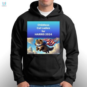 Vote With Purrs Childless Cat Ladies For Harris 2024 Tee fashionwaveus 1 2