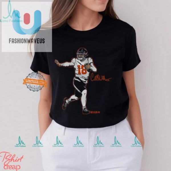 Get Laughs With Caleb Williams Wacky Superstar Pose Tee fashionwaveus 1