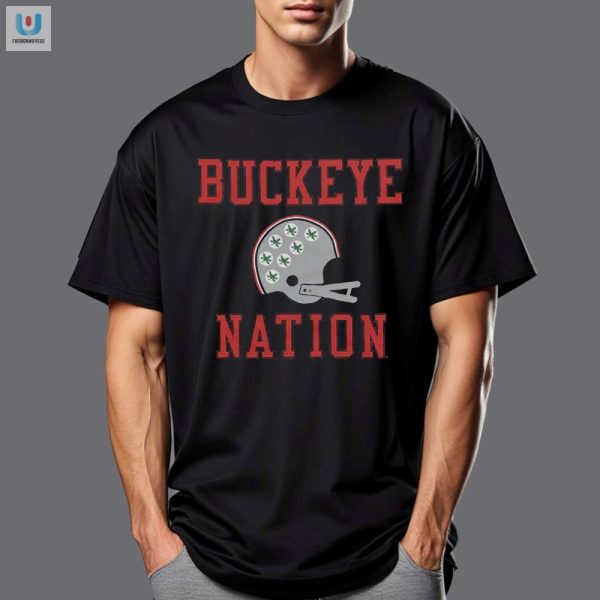 Rock The Buckeye Helmet Tee Uniquely Hilarious Fan Gear fashionwaveus 1