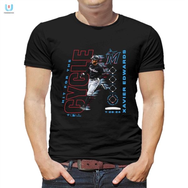 Cycle Laughs Xavier Edwards Marlins Tshirt Get Yours fashionwaveus 1