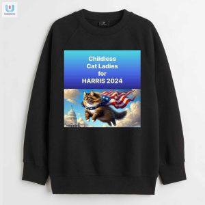 Quirky Fun Childless Cat Ladies For Harris 2024 Tee fashionwaveus 1 3