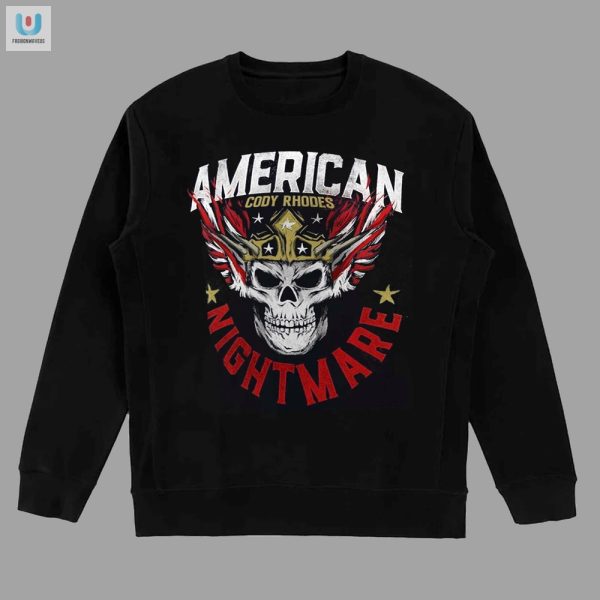 Cody Rhodes Crowned Skull Tee Wear Patriotism Share Laughs fashionwaveus 1 3