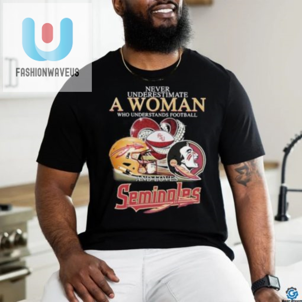 Funny Womens Fsu Football Tshirt Diamonds  Helmets Combo