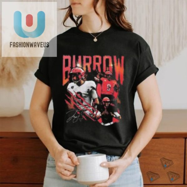 90S Style Burrow Qb Tee Nostalgic Comfort With A Wink fashionwaveus 1