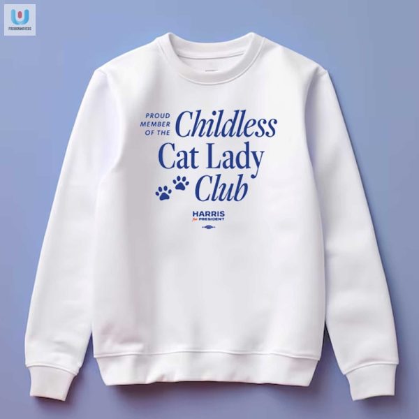 Proud Childless Cat Lady Club Shirt Hilarious Unique fashionwaveus 1 3