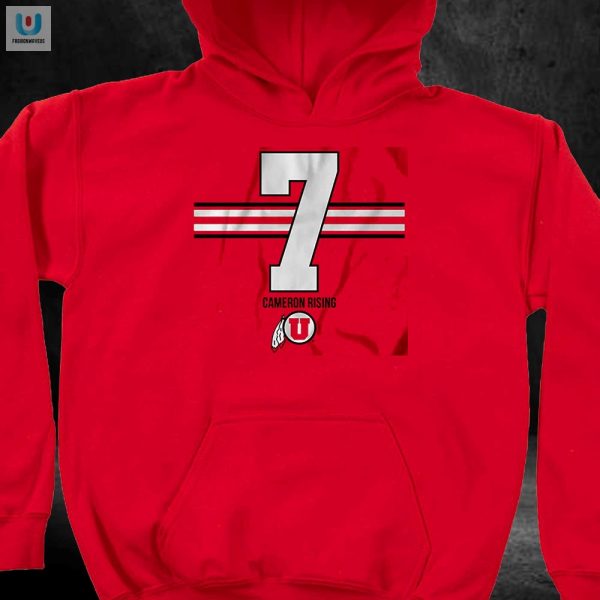 Score Big In A Utah Football Cameron Rising 7 Stripe Shirt fashionwaveus 1 2