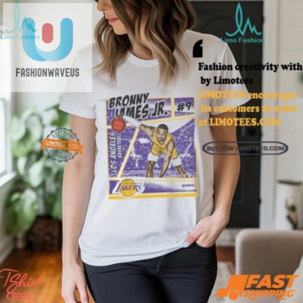 Score Big Laughs With Bronny James Jr. Lakers Comic Tee fashionwaveus 1 3