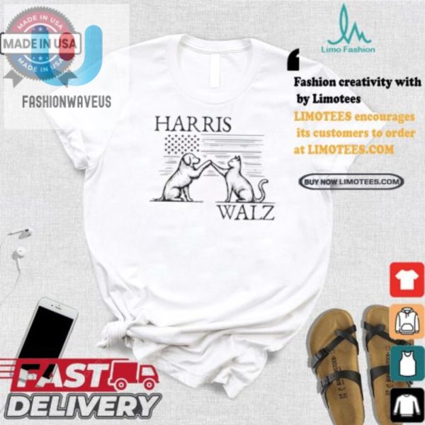 Pawsidential Pals Harris Walz 2024 Funny Pet Tshirt fashionwaveus 1