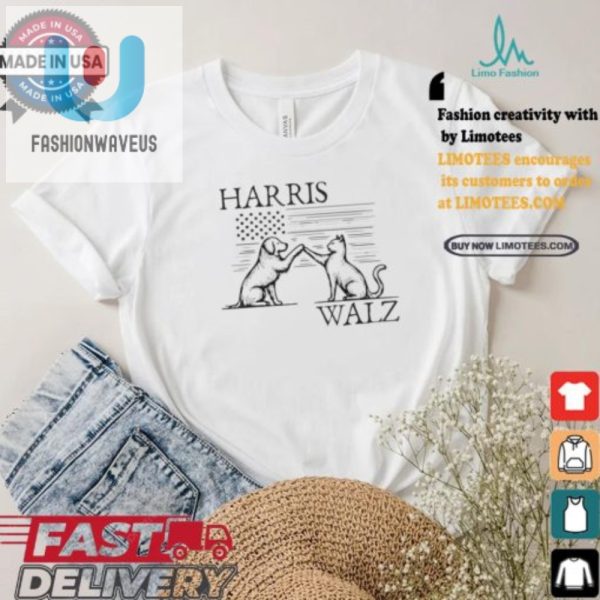 Pawsidential Pals Harris Walz 2024 Funny Pet Tshirt fashionwaveus 1 3