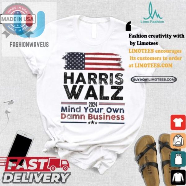 Funny Harris Walz 2024 Myodb President Flag Tshirt fashionwaveus 1