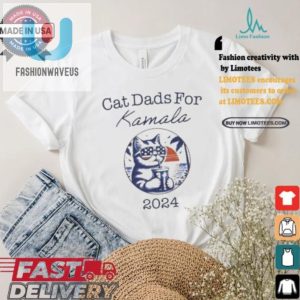 Purrfectly Pawsome Cat Dads For Kamala 2024 Tshirt fashionwaveus 1 3