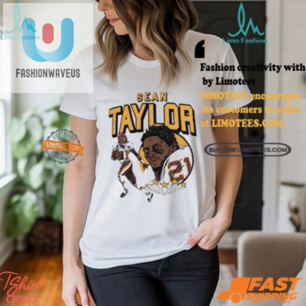 Quirky Sean Taylor Caricature Tshirt Commanders Craze fashionwaveus 1