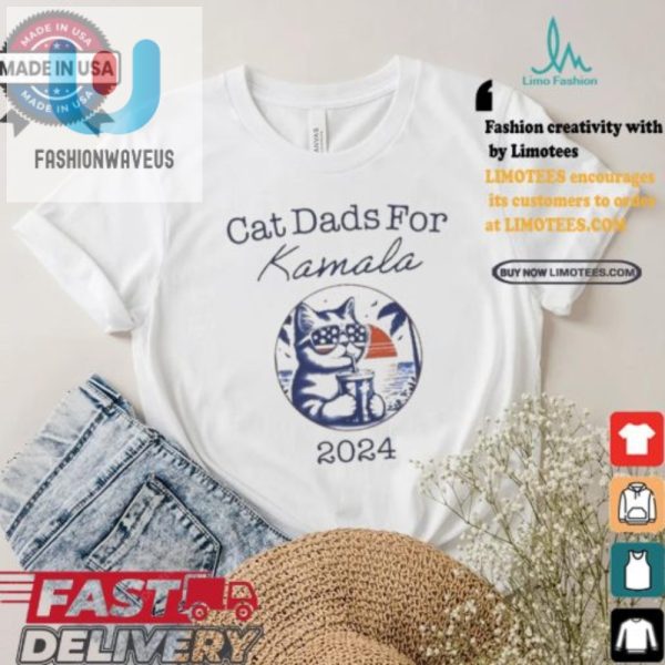 Paws For Kamala 2024 Funny Cat Dads Tee For Men fashionwaveus 1 3